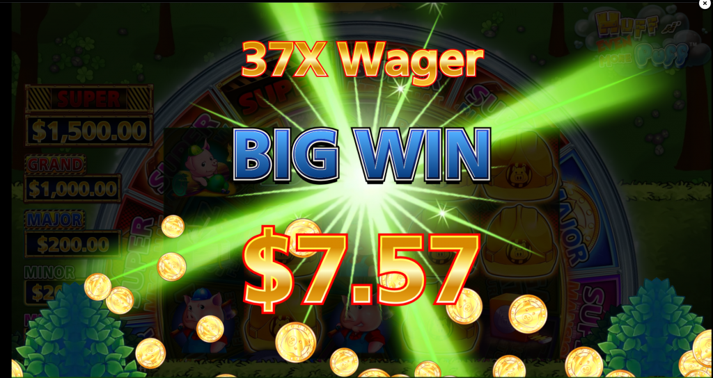 Huff ’N’ Even More Puff Review: SUPER Features, 243 Ways, and a 7,500x Big Bad Win